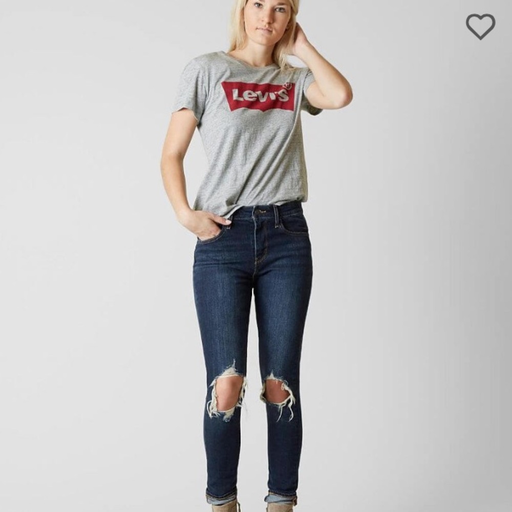Levi’s 721 ripped high-waisted skinny jeans